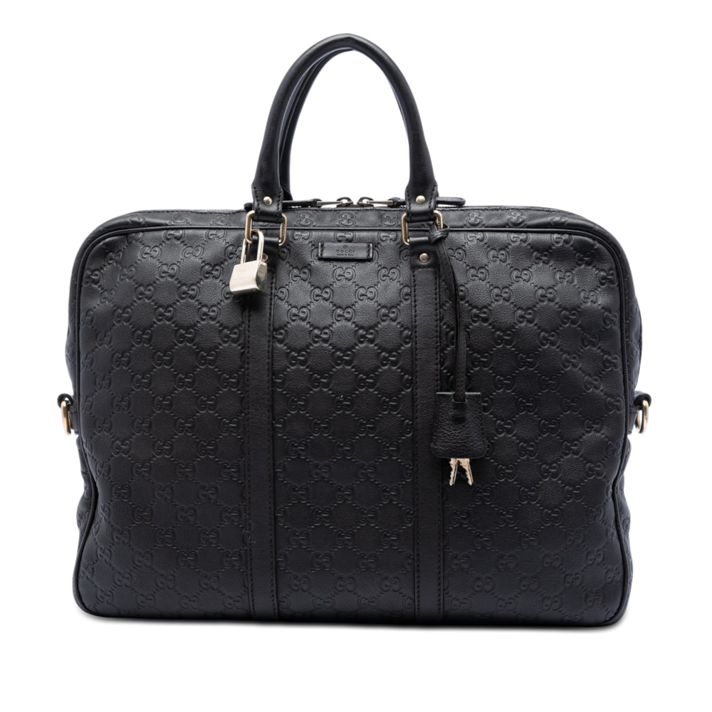 Pre-Loved Gucci Guccissima Business Bag